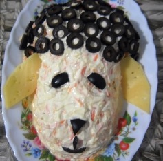 салат овечка
