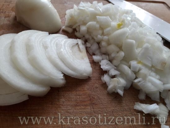 нарезать лук кубиком