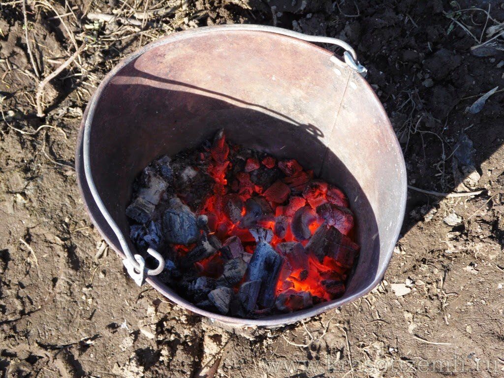 мангал из ведра